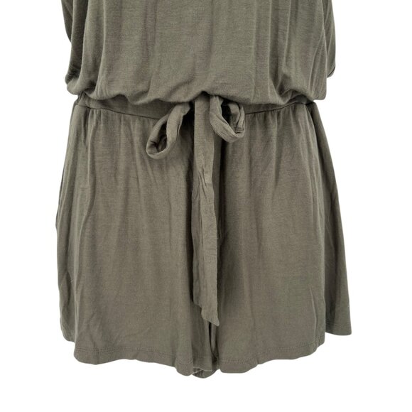 Michael Stars Jonnie Sleeveless Romper in Army Green Size Large - Picture 6 of 13